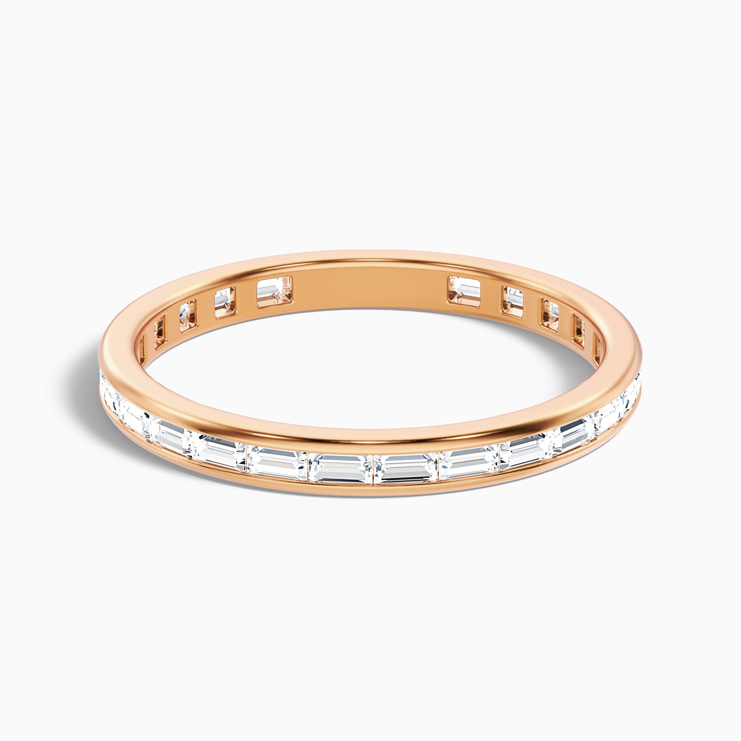 Ellora Channel Set Baguette Eternity Lab Grown Diamond Wedding Band