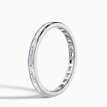 Ellora Channel Set Baguette Eternity Lab Grown Diamond Wedding Band