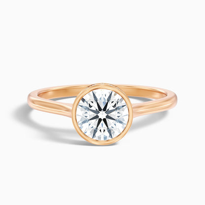 Anya 3 Carat Round Lab Grown Engagement Ring Hidden Halo in 18k White Gold
