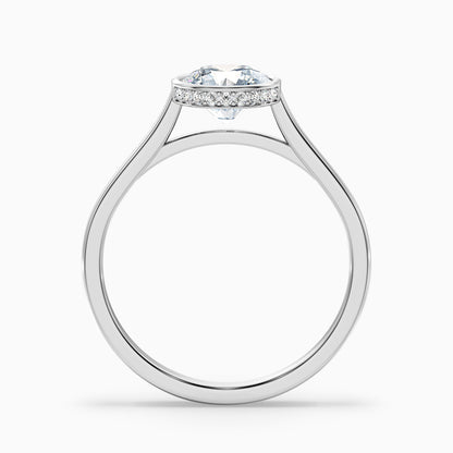 Anya 1 Carat Round Lab Grown Engagement Ring Hidden Halo in 925 Sterling Silver