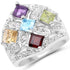 1.67 Carat Genuine Multi Stone .925 Sterling Silver Ring by Bids.com