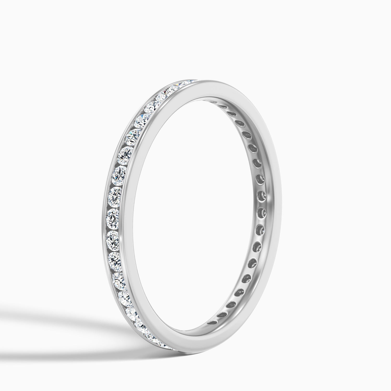 Anora Channel Set Round Cut Eternity Lab Grown Diamond Wedding Band