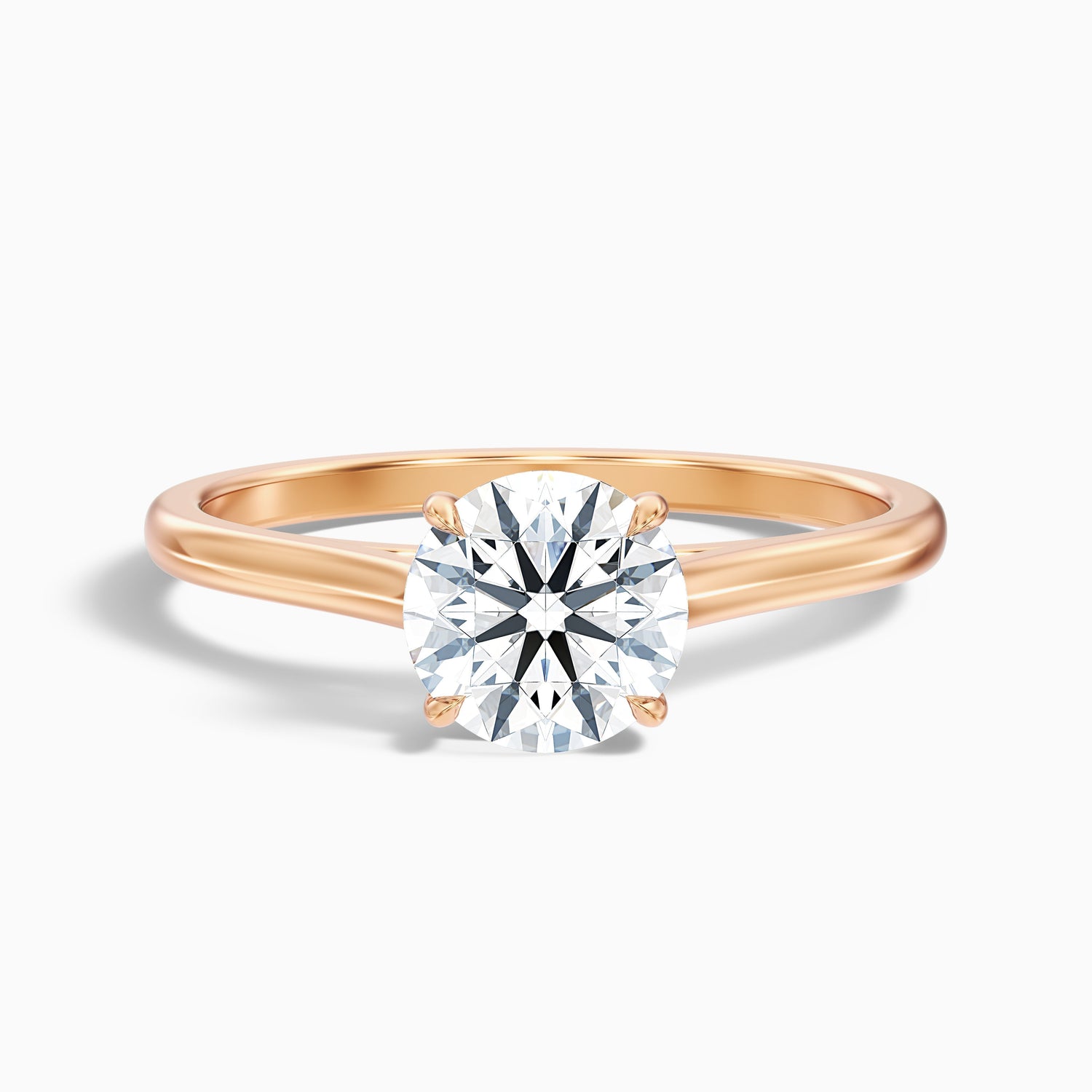 Anaya 5.5 Carat Round Cut Solitaire Moissanite Diamond Ring in 14k Rose Gold