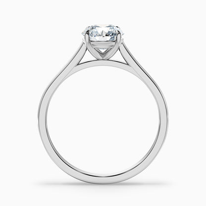 Lena 3.5 Carat Round Cut Solitaire Lab Grown Engagement Ring in 14k Rose Gold