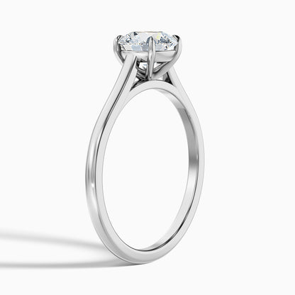 Anaya 1.5 Carat Round Cut Solitaire Moissanite Diamond Ring in 18k White Gold