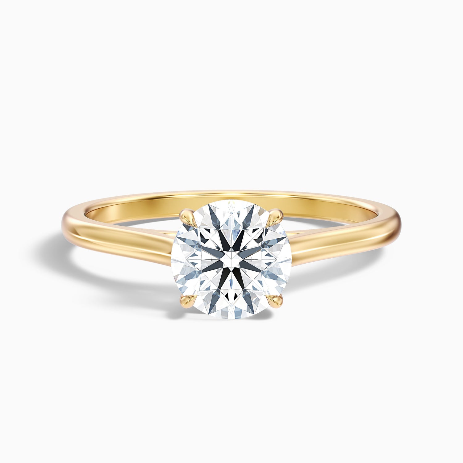 Anaya 1 Carat Round Cut Solitaire Moissanite Diamond Ring in 925 Sterling Silver
