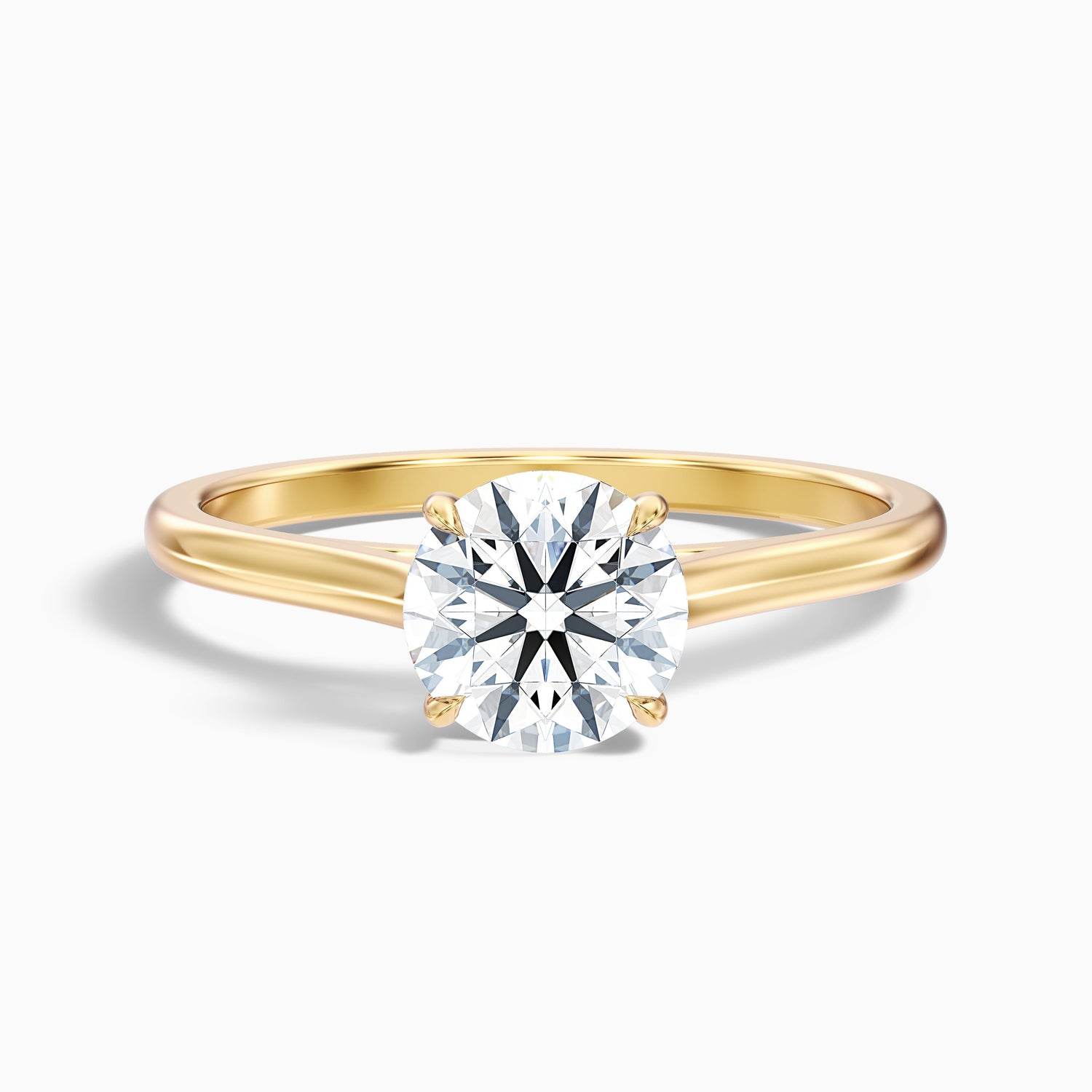 Lena 2 Carat Round Cut Solitaire Lab Grown Engagement Ring in 14k White Gold
