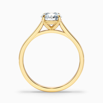 Anaya 5.5 Carat Round Cut Solitaire Moissanite Diamond Ring in 14k Yellow Gold