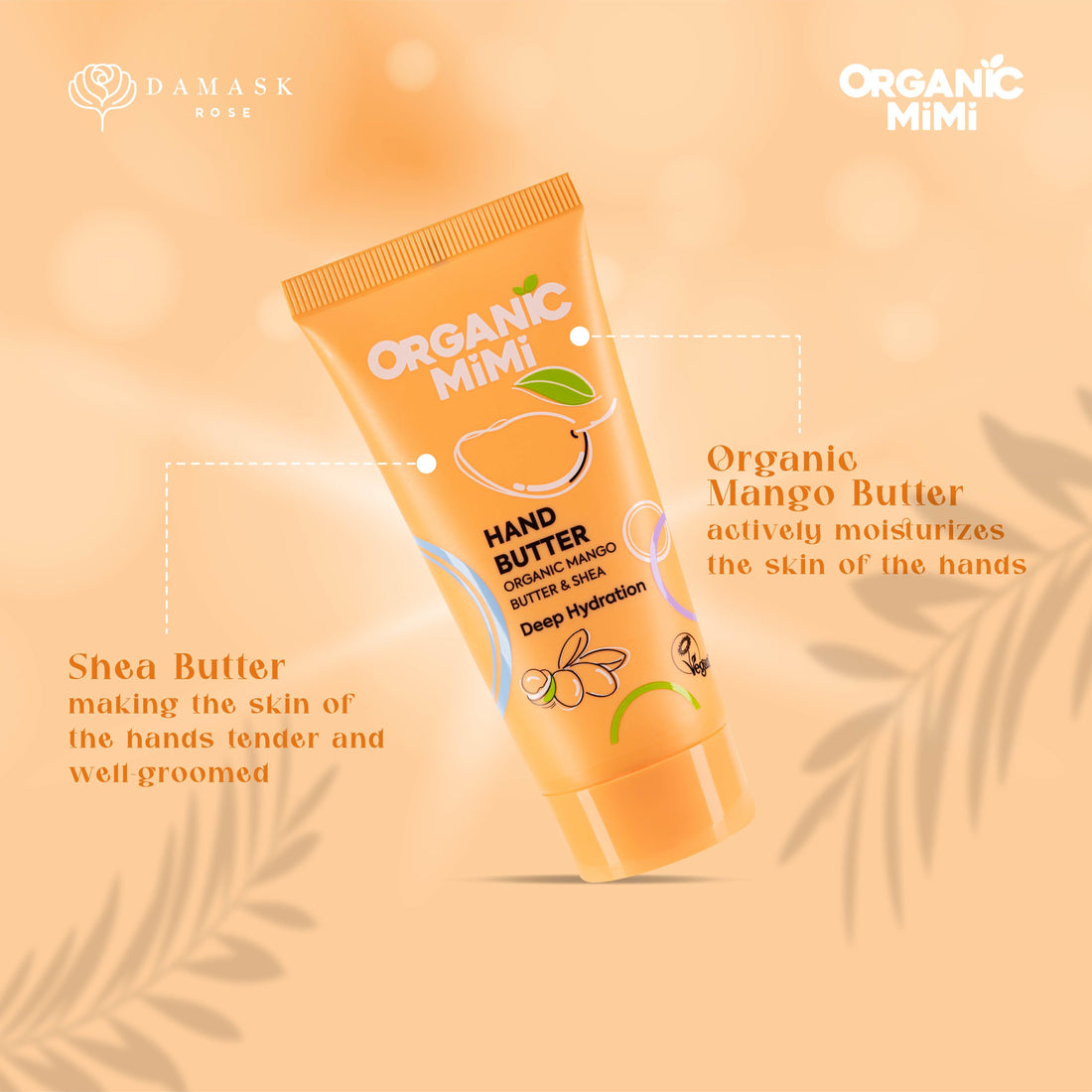 Organic Mimi, Hand Butter Deep Hydration, 50 ml by Damask Rose