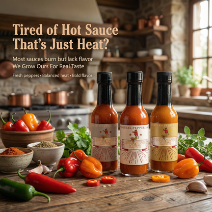 Hot Sauce 3-Pack Gift Set - Original, Habanero &amp; Sweet Heat | Small Batch Restaurant Made | Lady May by The Lady May