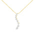 14k Yellow Gold 3.0 cttw Baguette and Brilliant Round-Cut Diamond Journey 18" Pendant Necklace (I-J Color, I2-I3 Clarity) by Bids.com