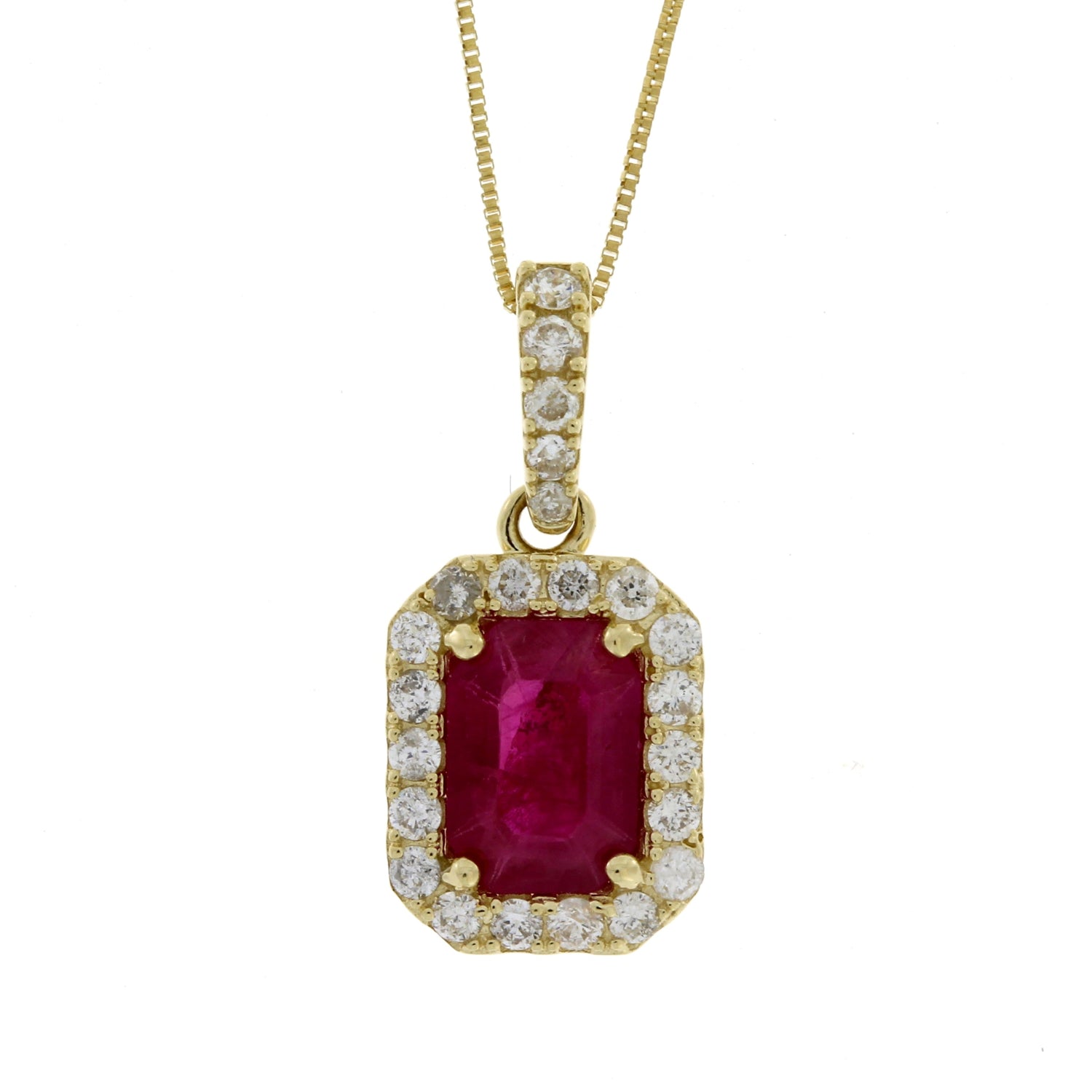 1.25ct Ruby Diamond Fashion Pendants 14KT Yellow Gold by Bids.com