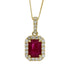 1.25ct Ruby Diamond Fashion Pendants 14KT Yellow Gold by Bids.com