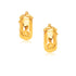 14k Yellow Gold Wide Small Hoop Earrings with Snap Lock by Bids.com