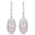1.04 Carat Genuine Morganite and White Topaz .925 Sterling Silver Earrings by Bids.com