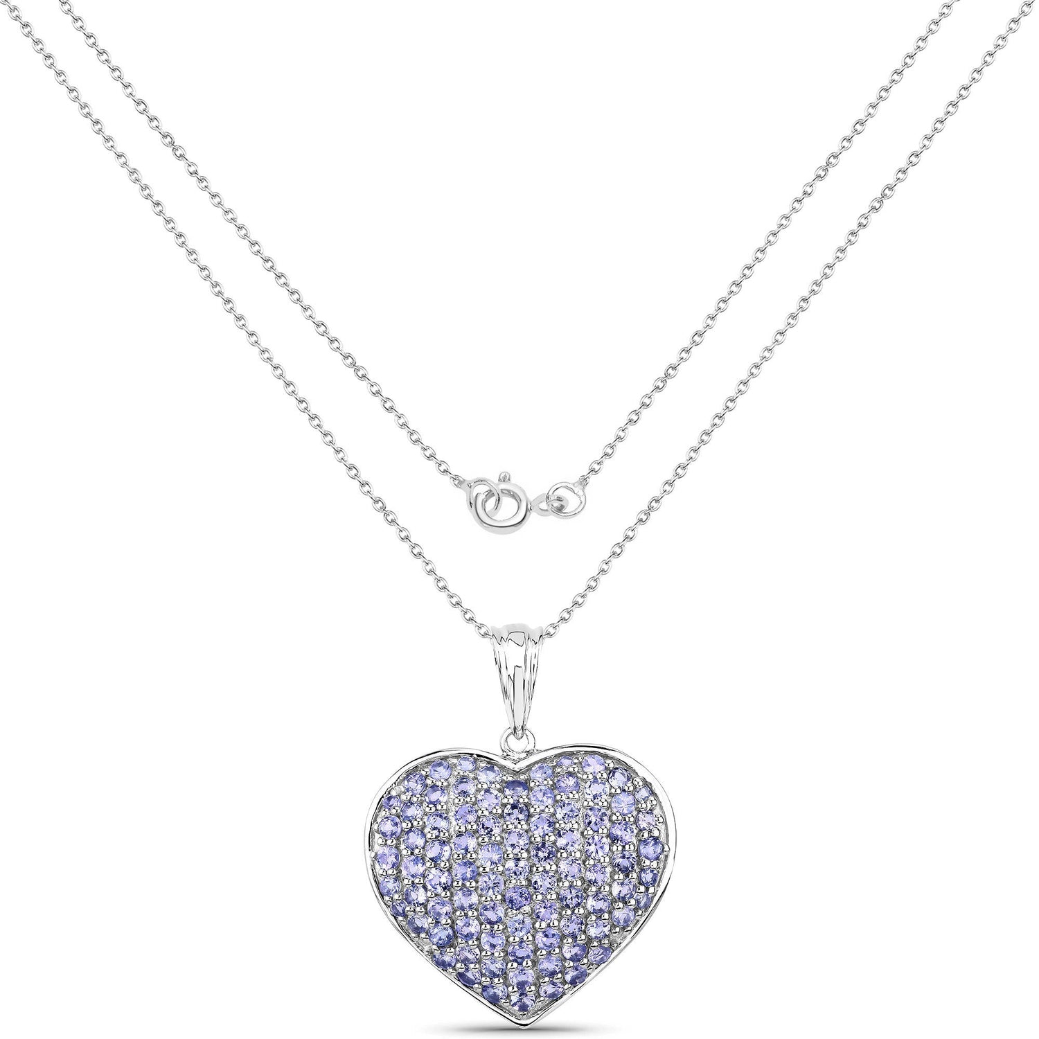 4.86 Carat Genuine Tanzanite .925 Sterling Silver Pendant by Bids.com