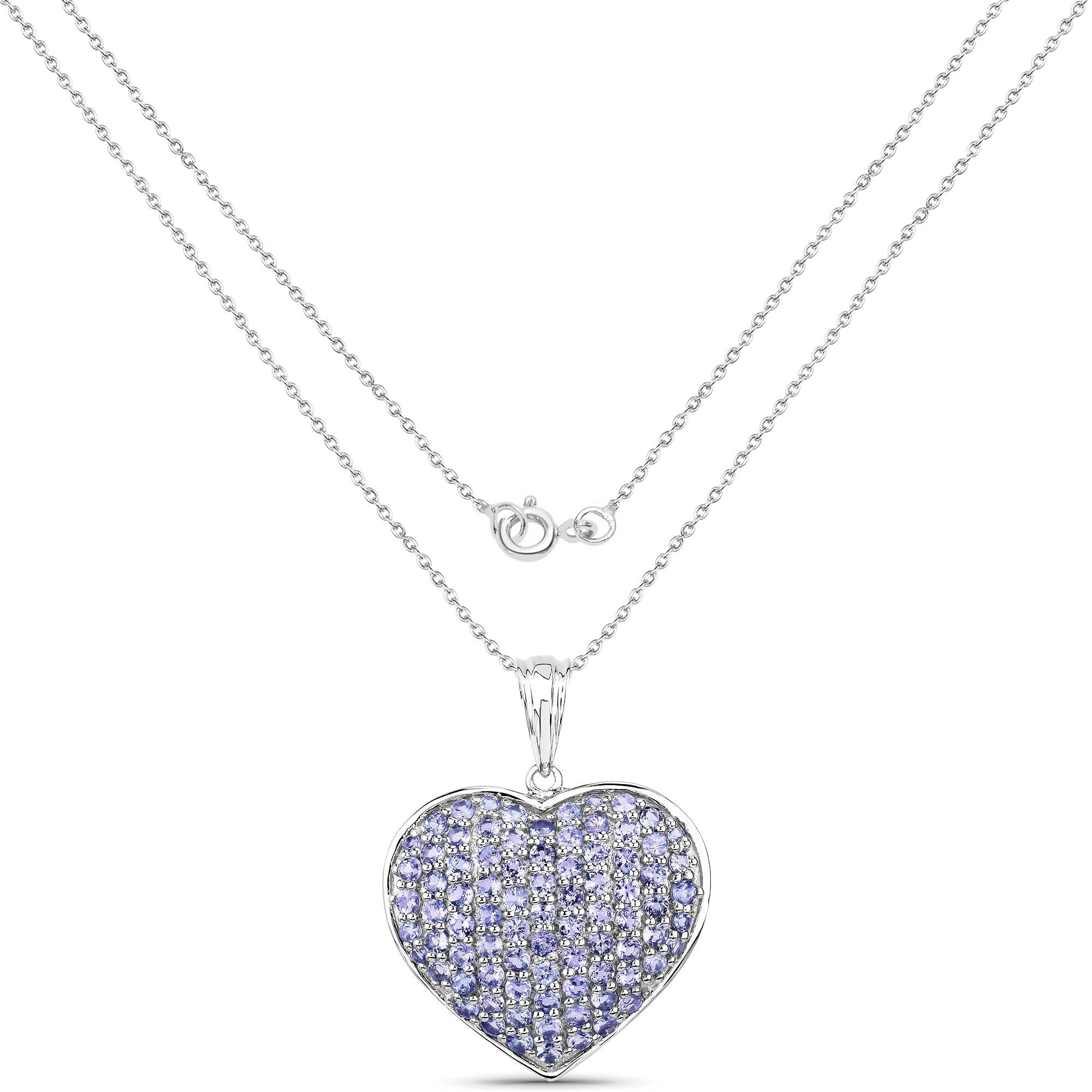 4.86 Carat Genuine Tanzanite .925 Sterling Silver Pendant by Bids.com