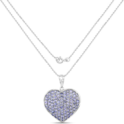 4.86 Carat Genuine Tanzanite .925 Sterling Silver Pendant by Bids.com