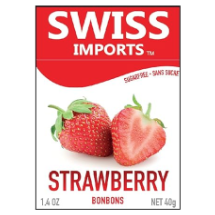 Swiss Imports Strawberry Sugar Free Bonbons Hard Candy Drops 1.4 Oz by Pasteur Pharmacy