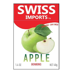 Swiss Imports Apple Sugar Free Bonbons Hard Candy Drops 1.4 Oz by Pasteur Pharmacy