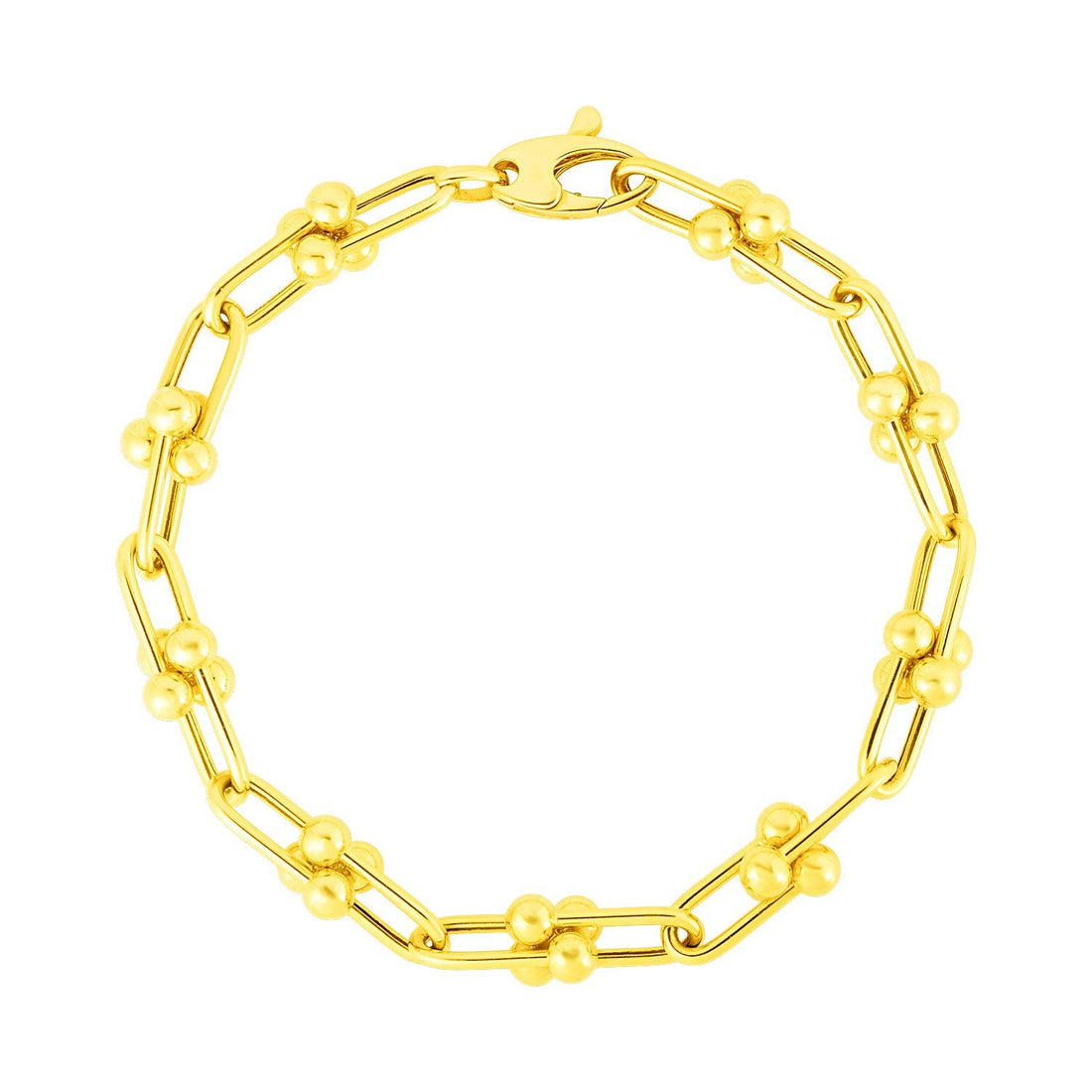 14k Yellow Gold 7 1/2 inch Jax Chain Bracelet by Bids.com