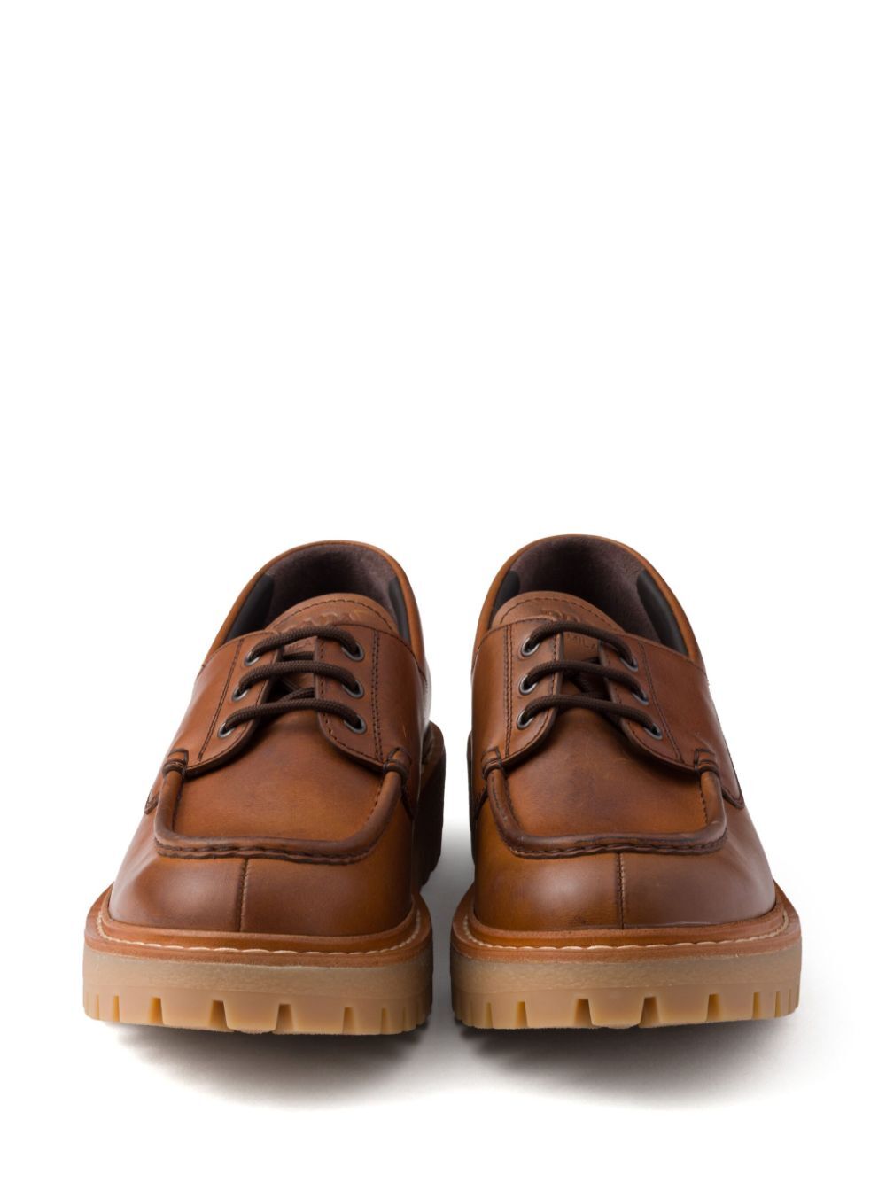 Prada Men Laced Leather Loafers by Luosophy