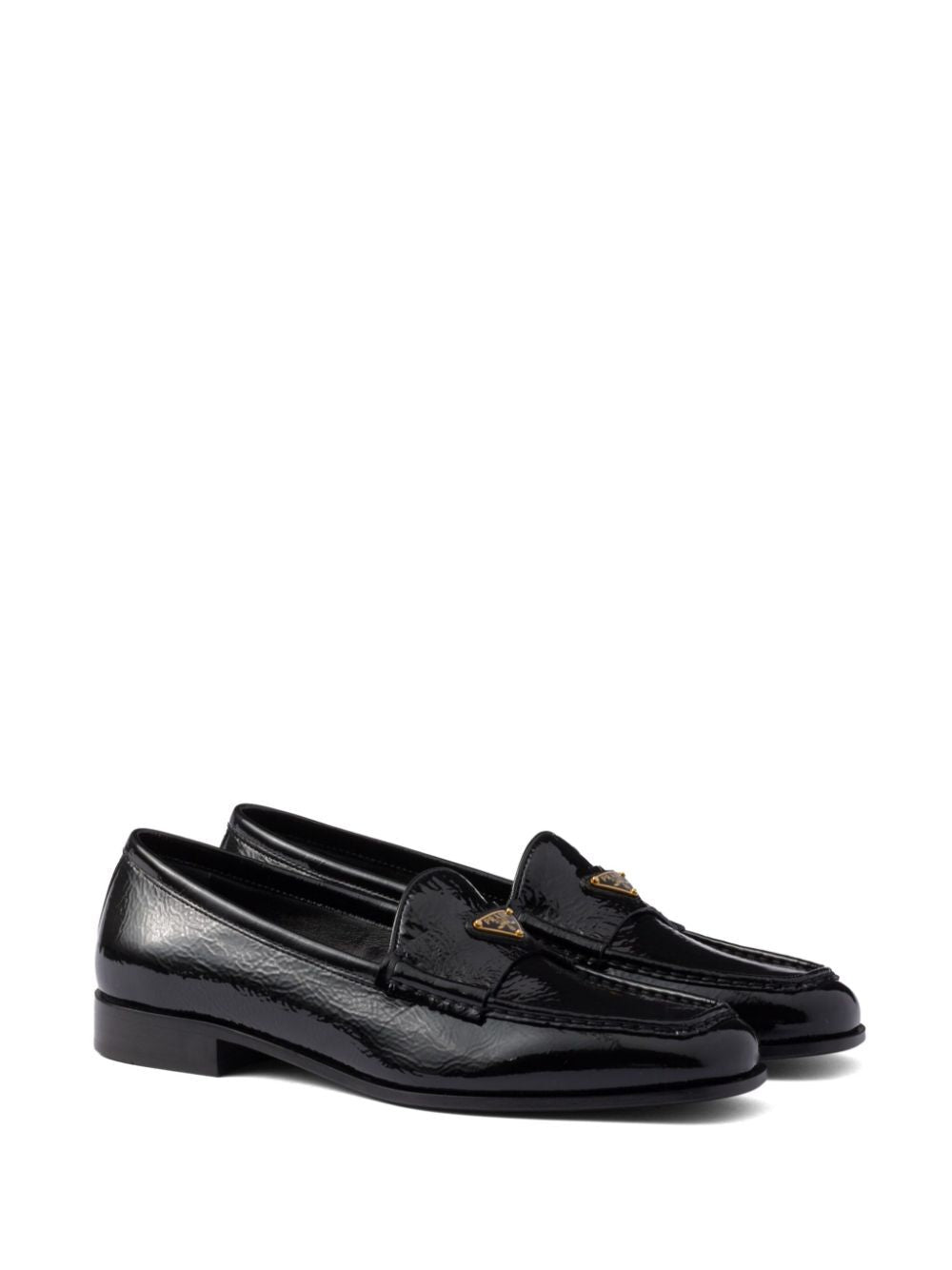 Prada Women Patent Leather Loafers by Luosophy