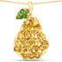 3.39 Carat Genuine Citrine and Chrome Diopside .925 Sterling Silver Pendant  DestGlow