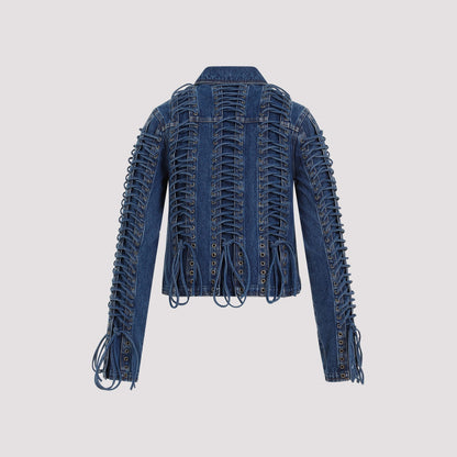 Jean Paul Gaultier Corset Denim Jacket Women by Luosophy