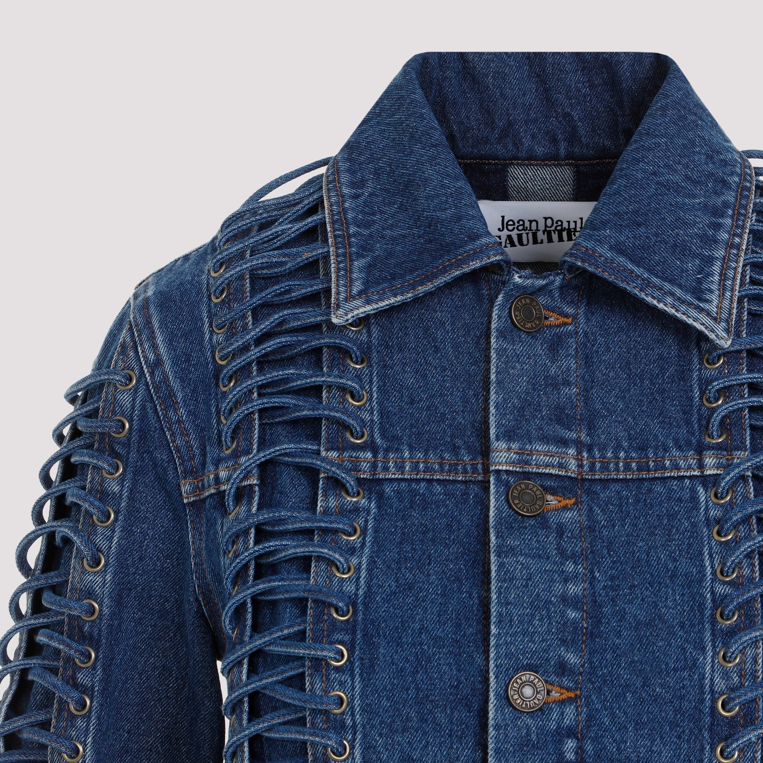 Jean Paul Gaultier Corset Denim Jacket Women by Luosophy