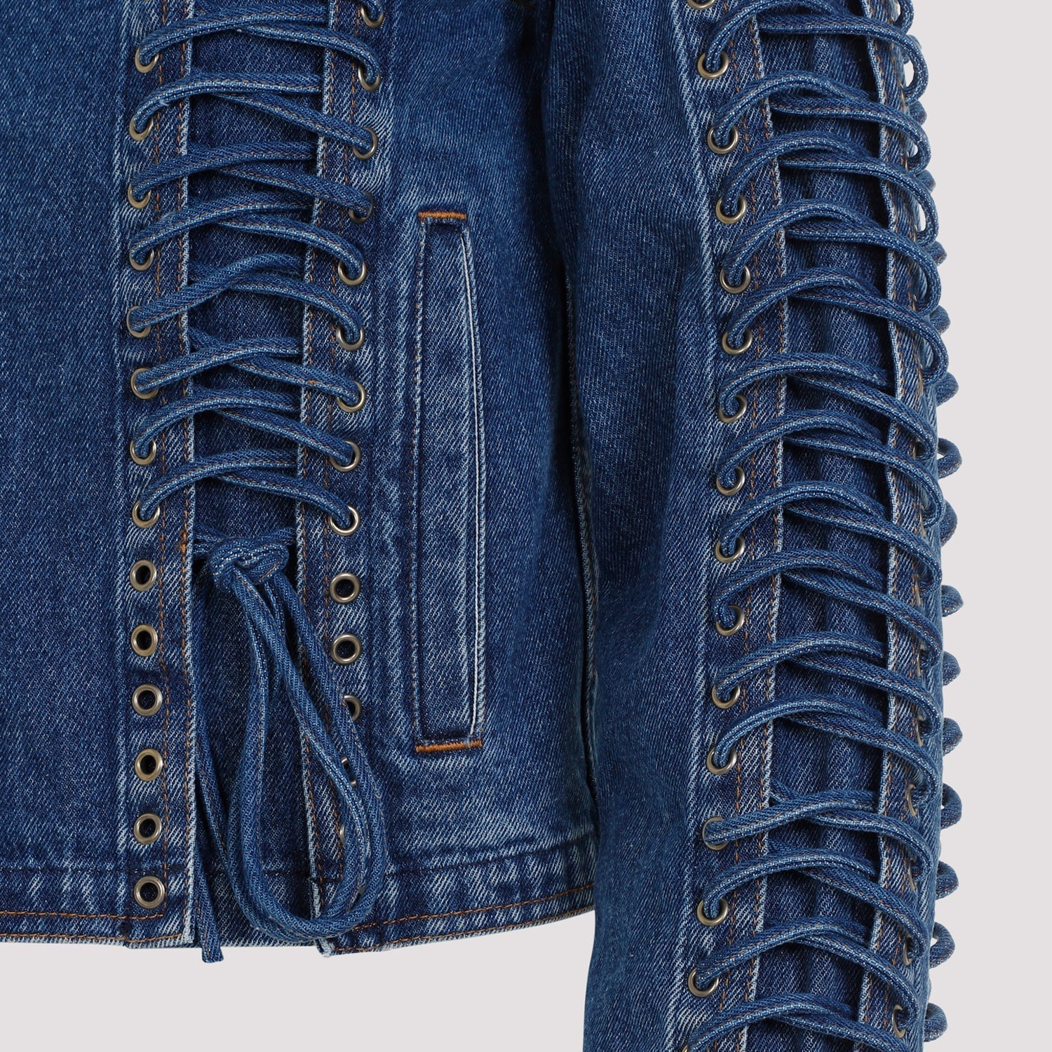 Jean Paul Gaultier Corset Denim Jacket Women by Luosophy