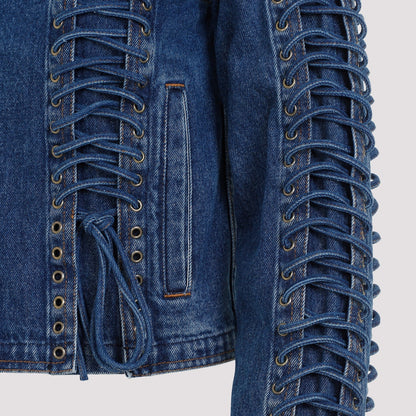 Jean Paul Gaultier Corset Denim Jacket Women by Luosophy