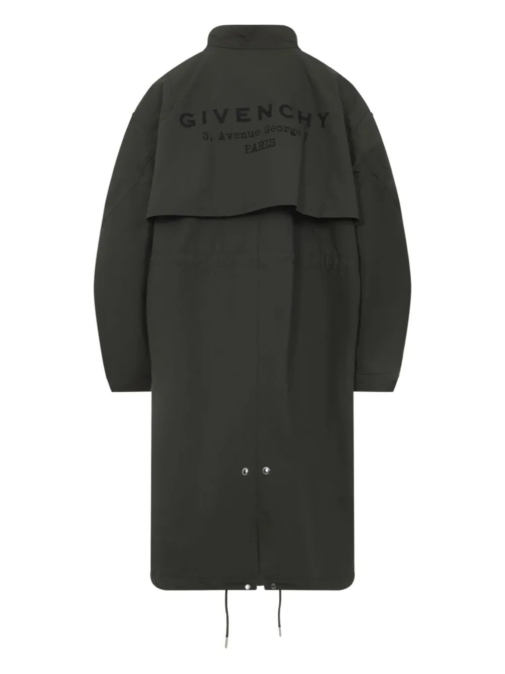 Givenchy Women Cotton Parka With Givenchy Stamp Print by Luosophy