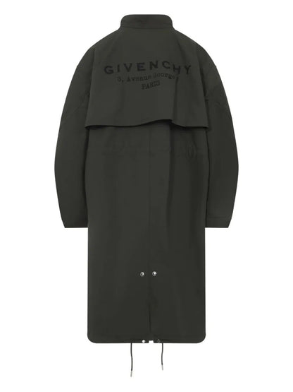 Givenchy Women Cotton Parka With Givenchy Stamp Print by Luosophy