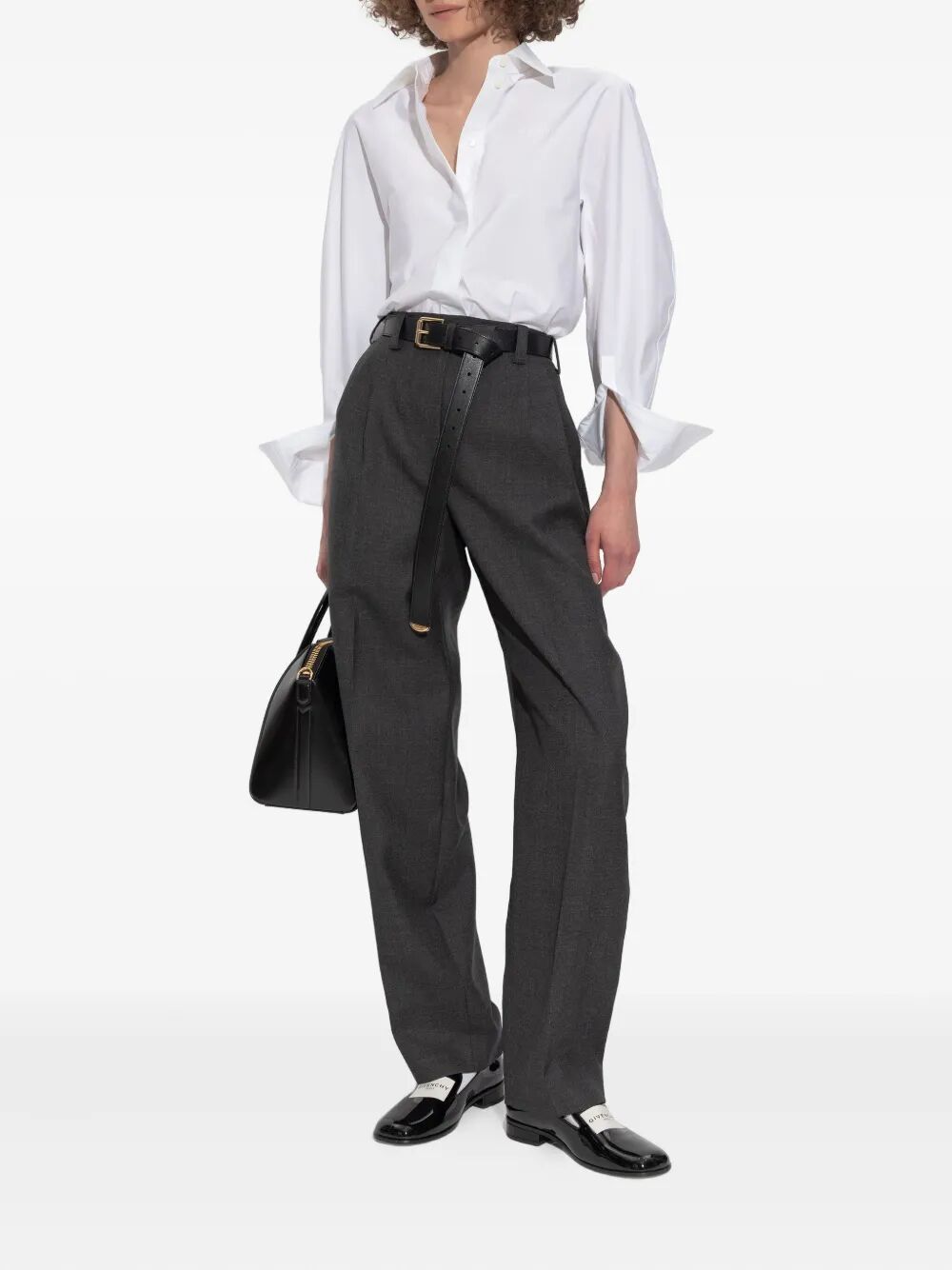 Givenchy Women Pleated Wool Trousers by Luosophy