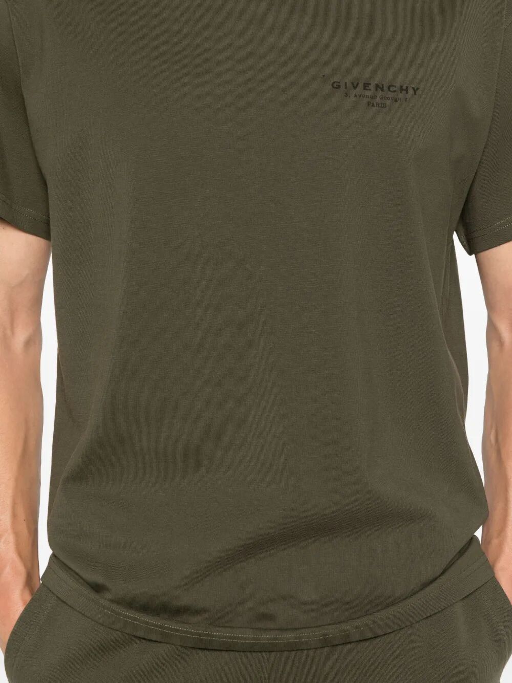 Givenchy Men Cotton T-Shirt With Givenchy Stamp Print by Luosophy