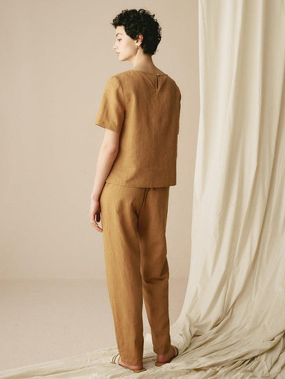 100% Linen Two-Piece Casual Linen Tracksuit COLLEEN by LINTICO
