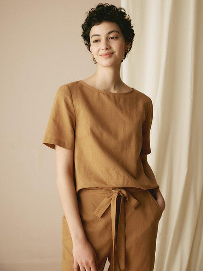 100% Linen Two-Piece Casual Linen Tracksuit COLLEEN by LINTICO