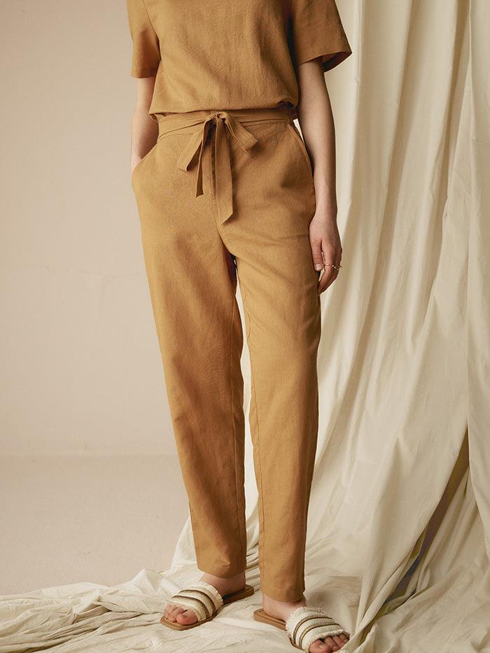 100% Linen Two-Piece Casual Linen Tracksuit COLLEEN by LINTICO