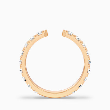Tanith Round Cut Lab Grown Diamond Open Wedding Band