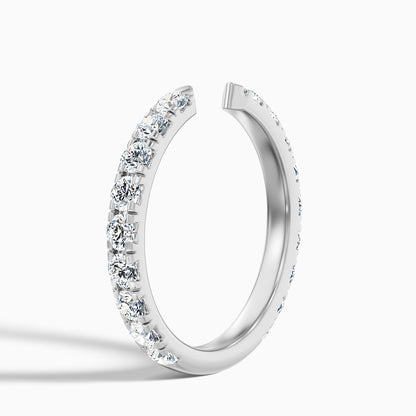 Tanith Round Cut Lab Grown Diamond Open Wedding Band