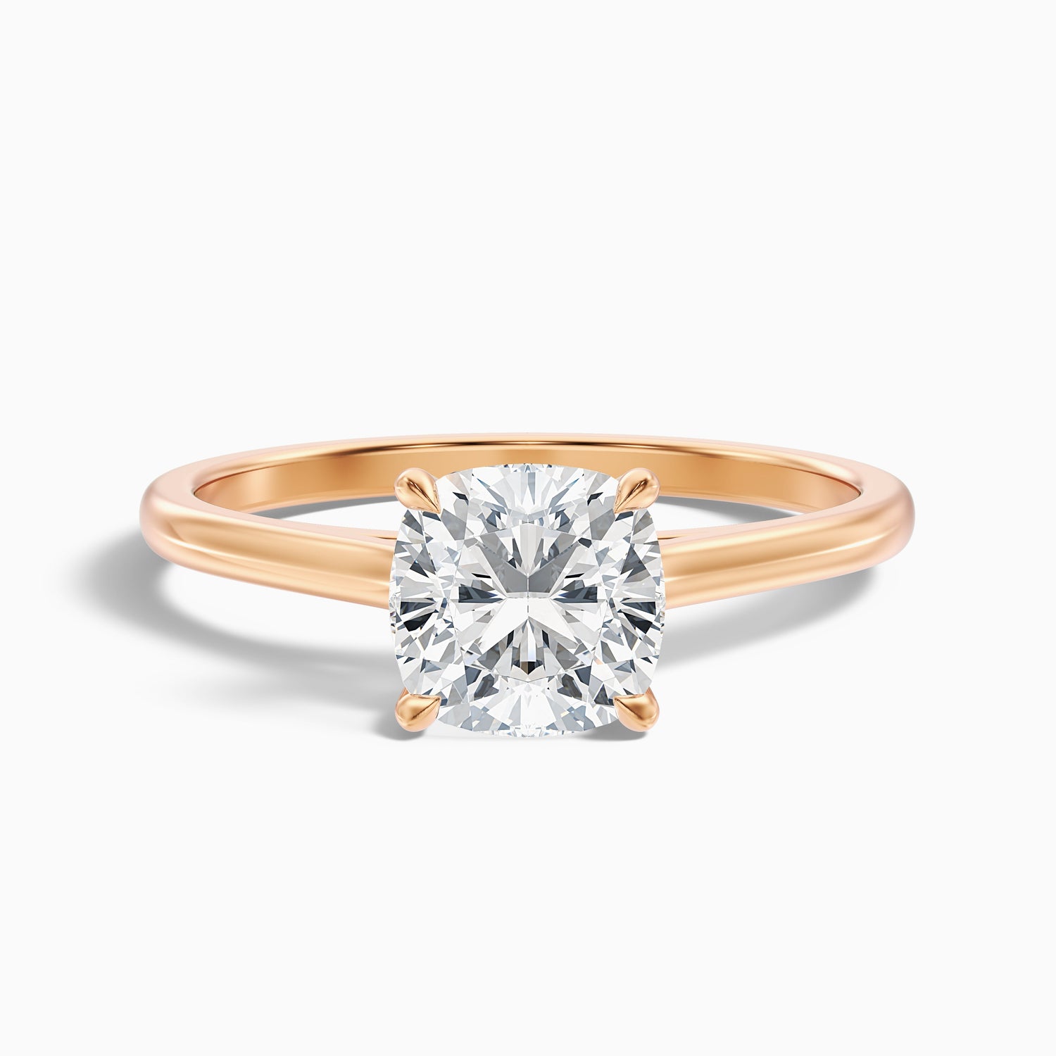 Aisha 4.5 Carat Cushion Cut Solitaire Moissanite Diamond Ring in 18k White Gold