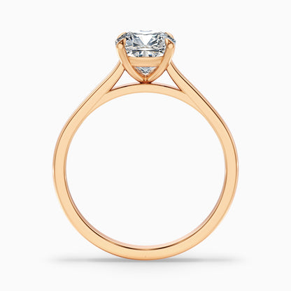 Aisha 1.5 Carat Cushion Cut Solitaire Moissanite Diamond Ring in 14k White Gold