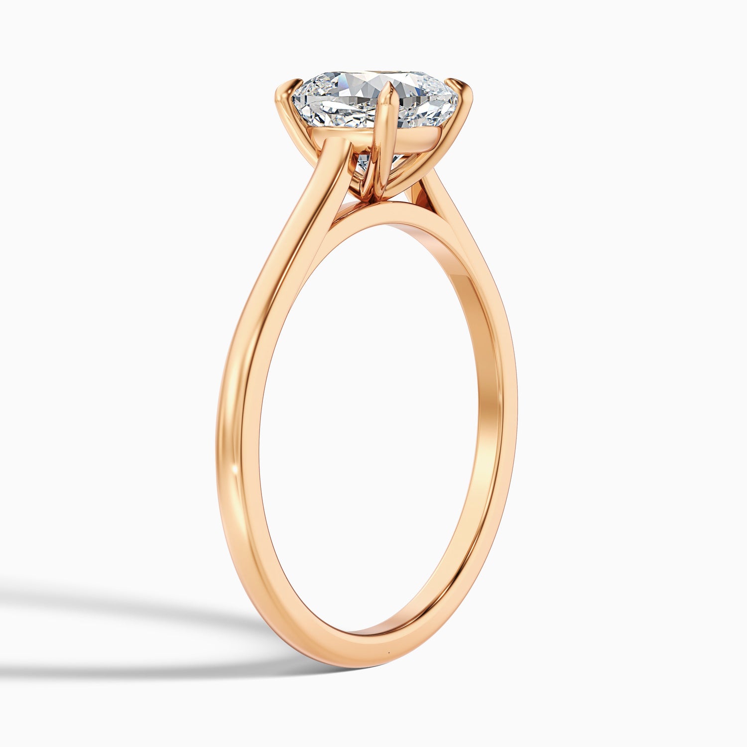 Joa 3 Carat Cushion Cut Solitaire Lab Grown Engagement Ring in 14k White Gold