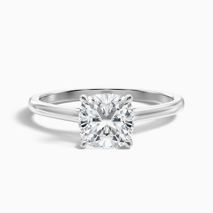 Aisha 4 Carat Cushion Cut Solitaire Moissanite Diamond Ring in 14k Rose Gold