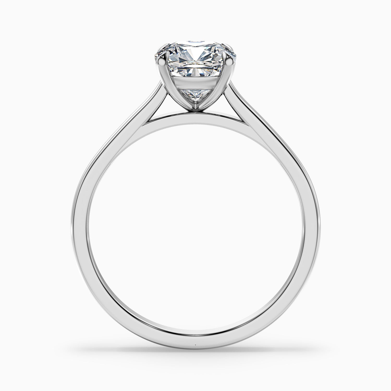 Aisha 4 Carat Cushion Cut Solitaire Moissanite Diamond Ring in 10k Rose Gold