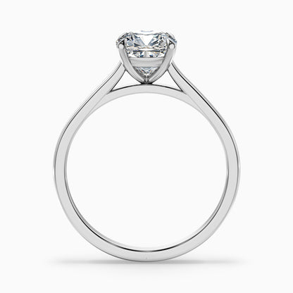 Aisha 3 Carat Cushion Cut Solitaire Moissanite Diamond Ring in 10k Rose Gold