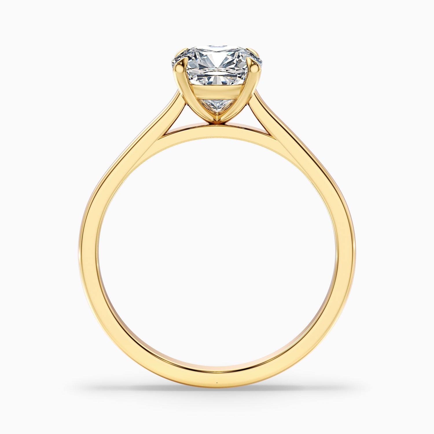 Joa 1.5 Carat Cushion Cut Solitaire Lab Grown Engagement Ring in 18k Rose Gold