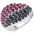 2.18 Carat Genuine Multi Stones .925 Sterling Silver Ring by Bids.com