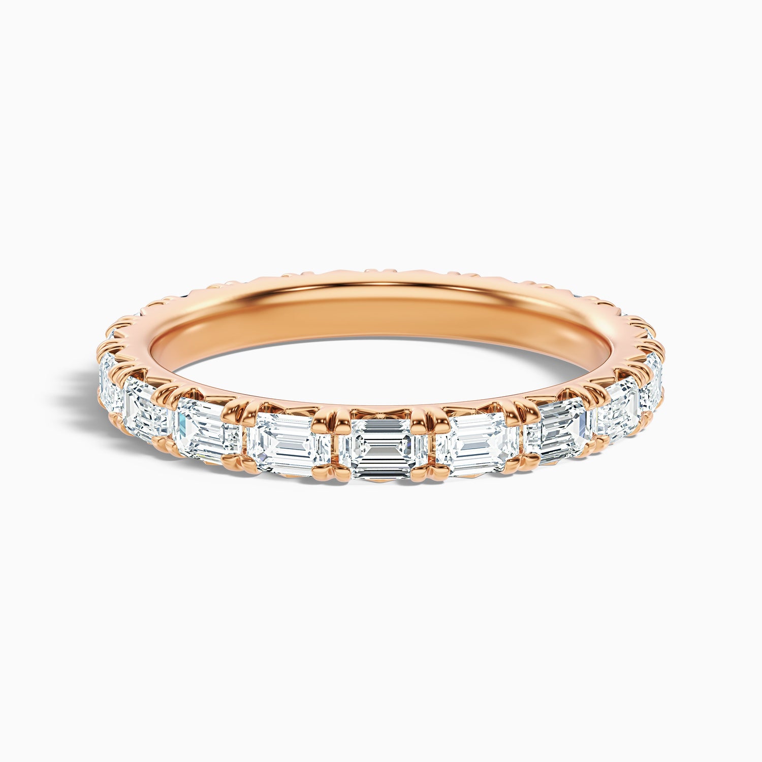 Keziah Emerald Cut Full Eternity Lab Grown Diamond Wedding Band